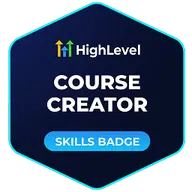 HighLevel Course Creator skills badge