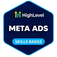 HighLevel Meta Ads skills badge