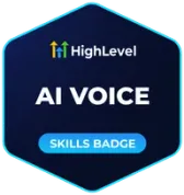 HighLevel AI Voice skills badge